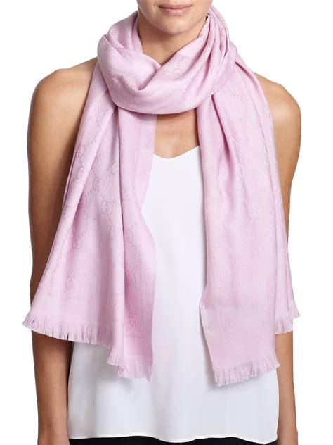 gucci pink scarves|Gucci scarf women pink.